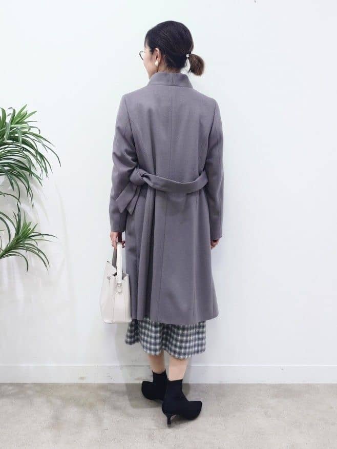 MUTSUKOさんの「UNTITLED｜【きれいめ/スタイリッシュ】2WAYスタンドカラーロングコート」を使ったコーディネート
