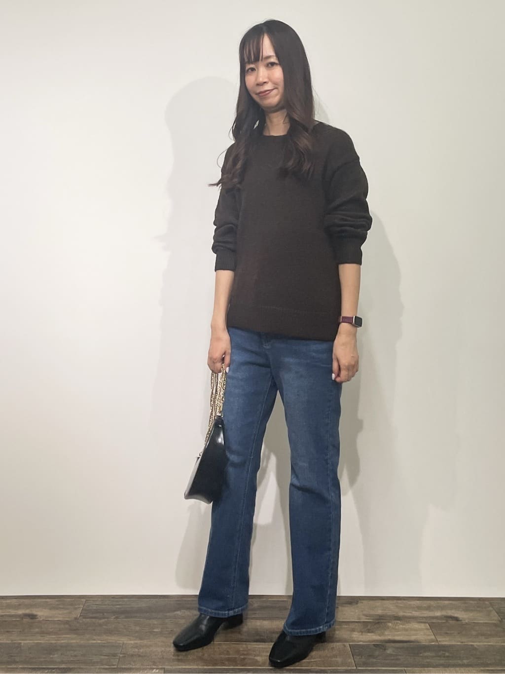 Aikoさんの「OPAQUE.CLIP｜リラクシークルーネックニット【洗濯機OK】」を使ったコーディネート