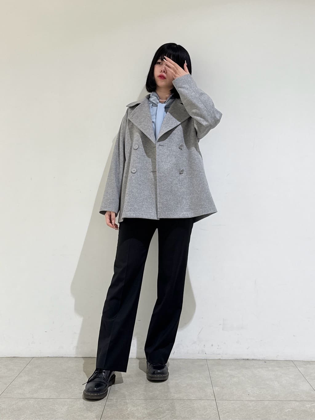 rinaさんの「INDIVI｜【ウール混／スーツ】ストレートパンツ」を使ったコーディネート