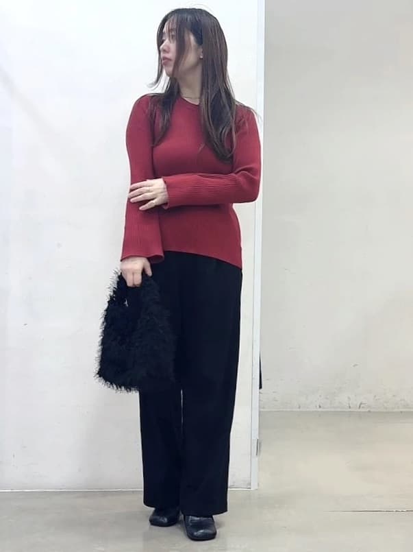 tokiさんの「THE SHOP TK｜クラシカルな装い ウールライクスタンドカラーコート」を使ったコーディネート