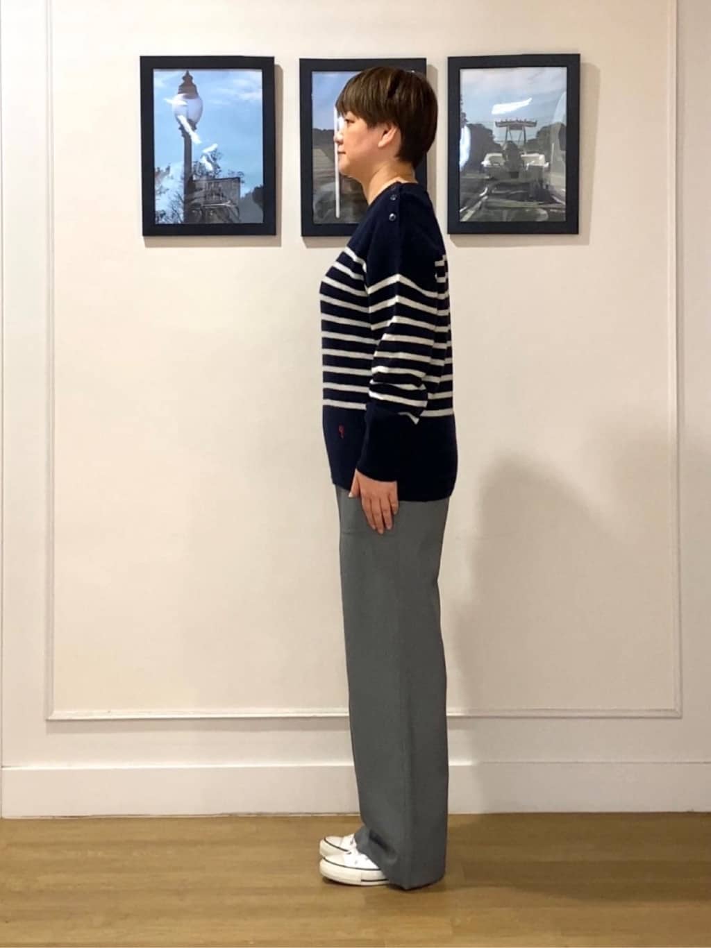 Hiroさんの「Dessin｜【裏地付き/洗える】コンフォートワイドパンツ」を使ったコーディネート