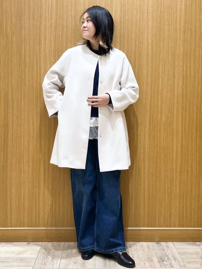 aさんの「OPAQUE.CLIP｜フォルムスリーブミドルコート【洗濯機OK】」を使ったコーディネート