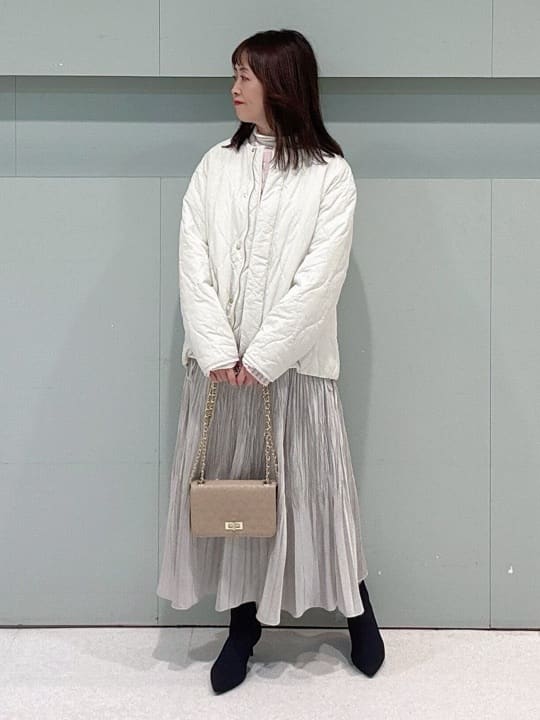 makiさんの「UNTITLED｜【洗える】スポンディッシュ ケーブル柄ニット」を使ったコーディネート