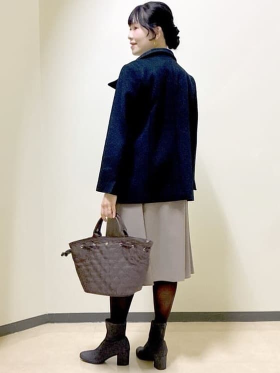  beni_gingerさんの「Reflect｜【SS-4Lサイズ／衿が顔に当たらない◎】スタンドネックミドルコート」を使ったコーディネート
