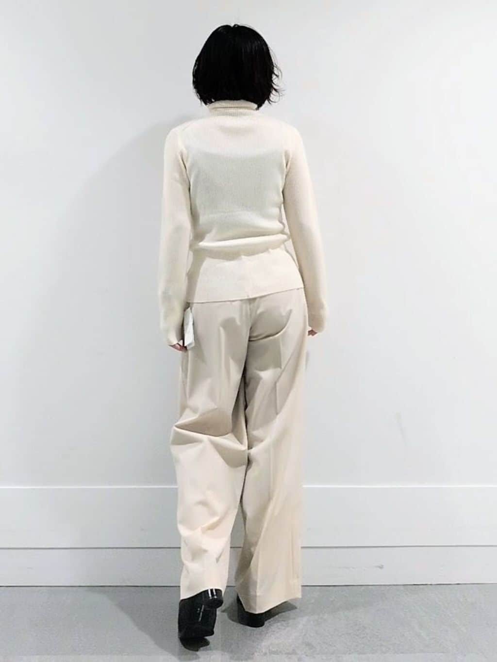 ミズタさんの「UNTITLED｜【洗える/アンサンブル可能/ウール100%】リブタートルネックウールニット」を使ったコーディネート