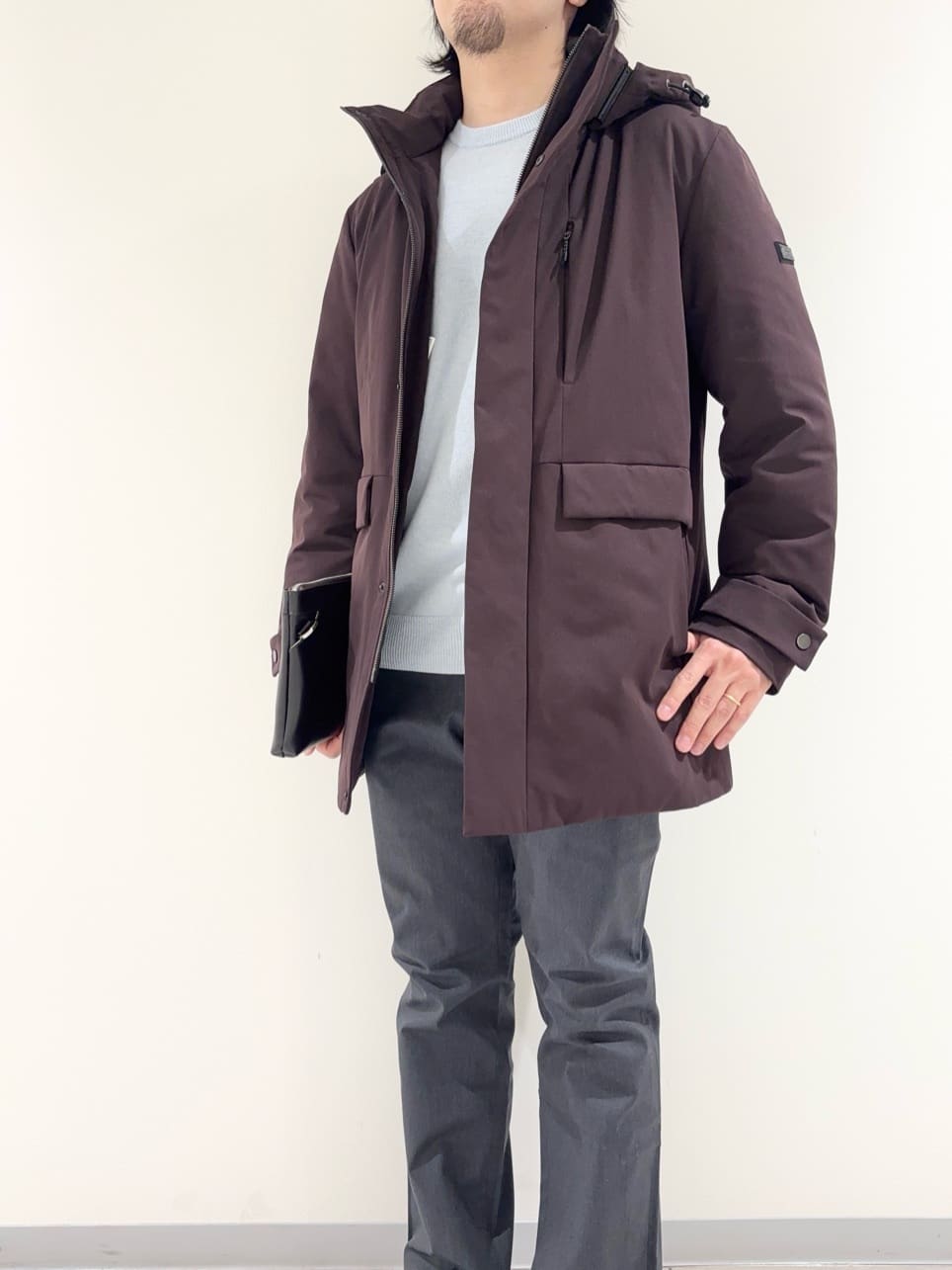 及川さんの「TAKEO KIKUCHI｜【None Of Stress】ストレッチ ダウンブルゾン」を使ったコーディネート
