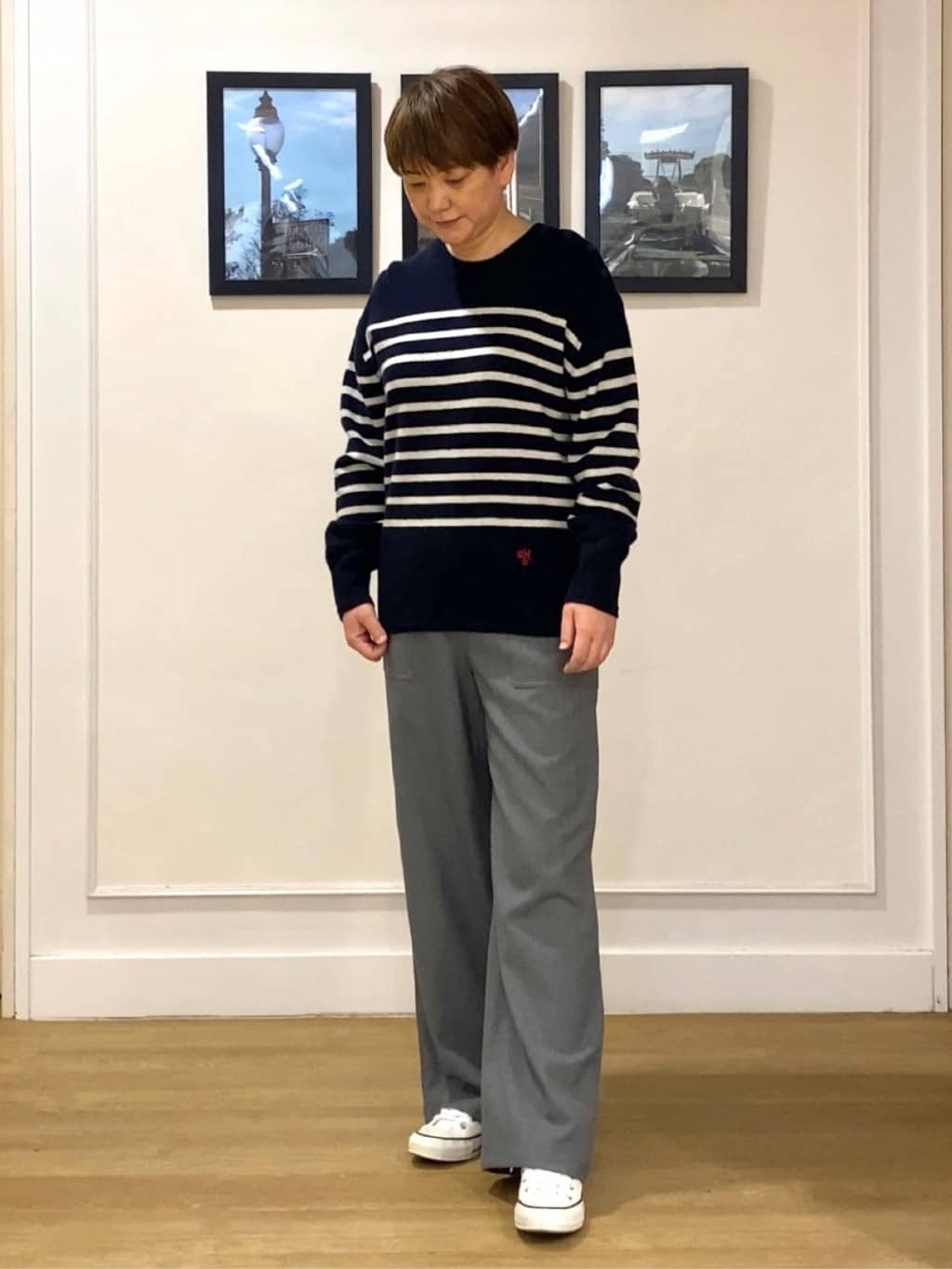 Hiroさんの「Dessin｜【裏地付き/洗える】コンフォートワイドパンツ」を使ったコーディネート