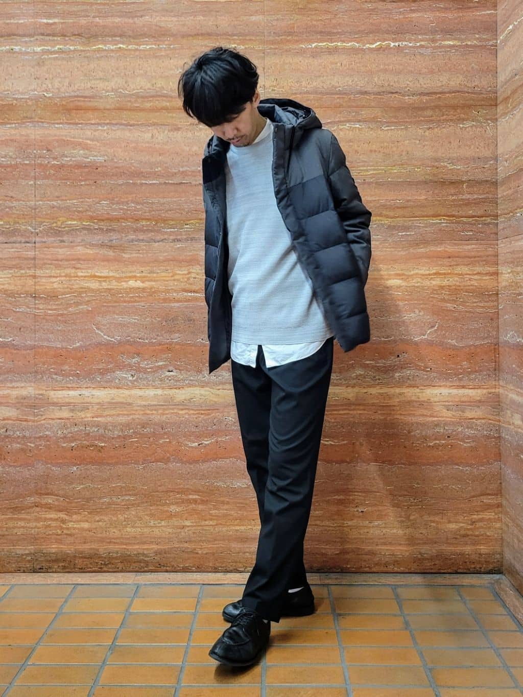 piroyaさんの「TAKEO KIKUCHI｜カラーコンビ ダウンブルゾン」を使ったコーディネート