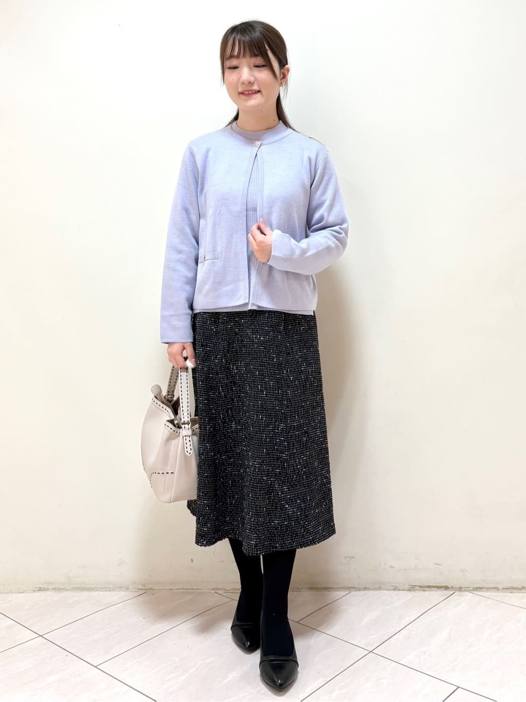 mikiさんの「Reflect｜【選べる5色／アンサンブル可】プチハイネックリブニット」を使ったコーディネート