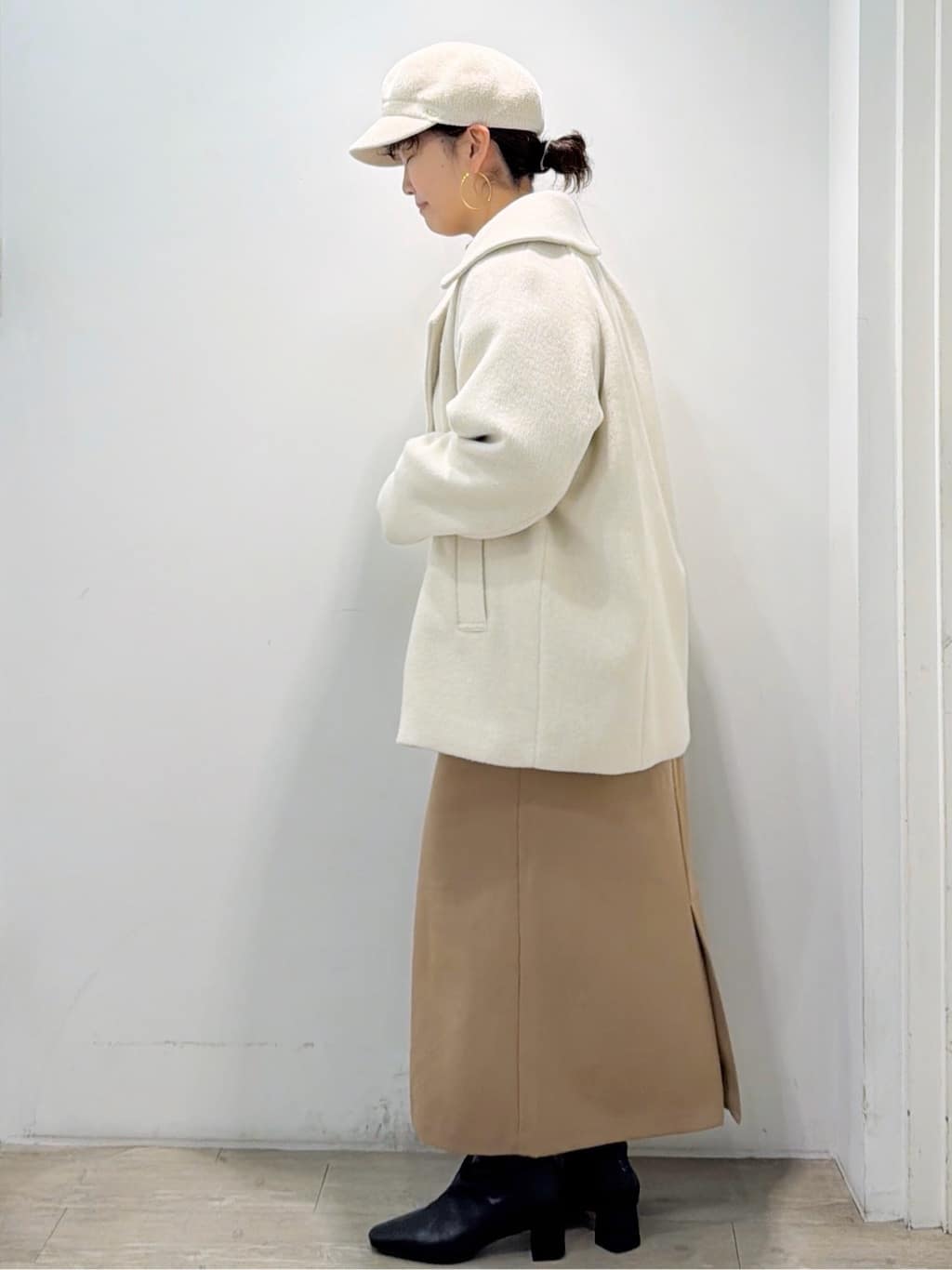 sumicaさんの「OPAQUE.CLIP｜カシミヤブレンドウールミドルピーコート」を使ったコーディネート