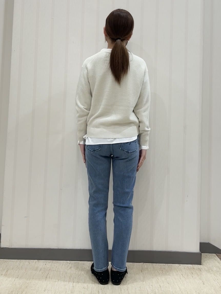 ちひさんの「INDIVI｜【2点セット／洗える】ツイードジレ＆ボウタイブラウス」を使ったコーディネート