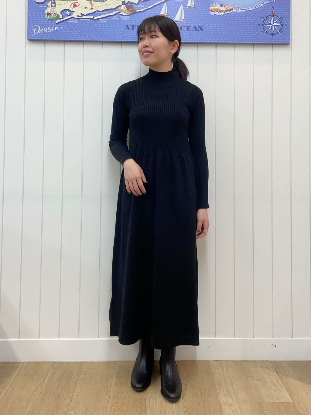 Mayaさんの「Dessin｜【2点セット・洗える】シャギーベストニットワンピース」を使ったコーディネート