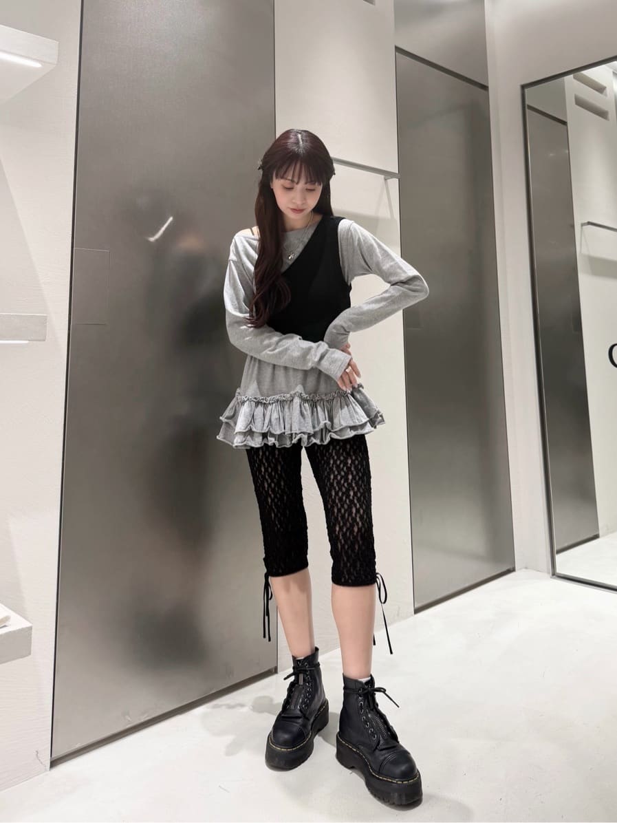 kanamiさんの「CODE A｜easy ruffled tee」を使ったコーディネート