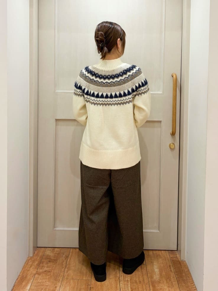kawaさんの「SHOO･LA･RUE｜【洗濯機可/S-LL】配色が大人かわいい　フェアアイル柄求心ニット」を使ったコーディネート