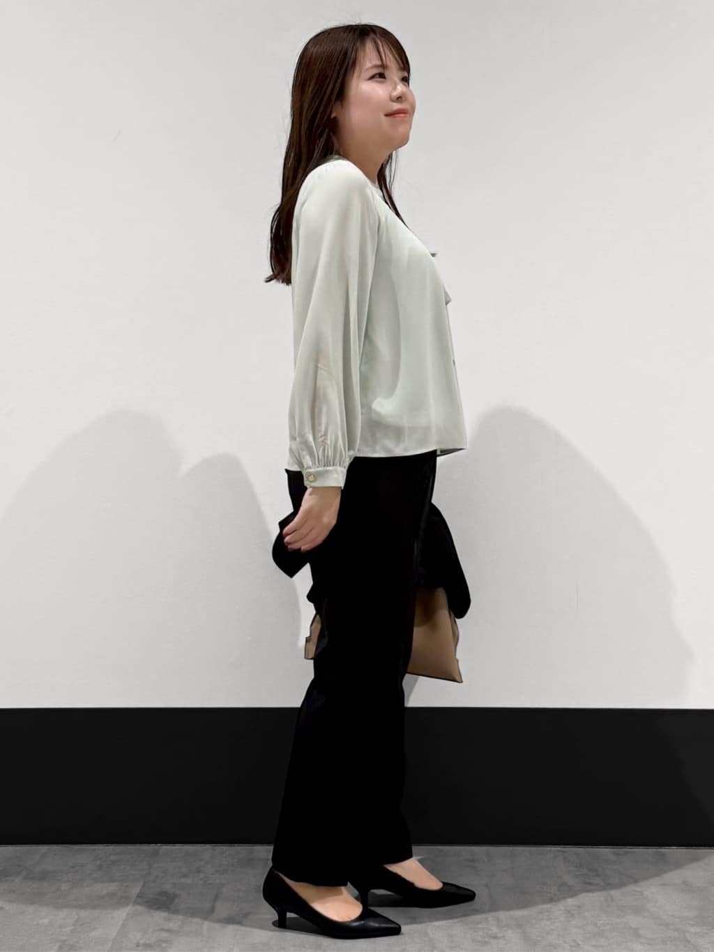 macchaさんの「THE SHOP TK｜【通勤スタイルに】ダブルクロス ノーカラージャケット/セットアップ可」を使ったコーディネート