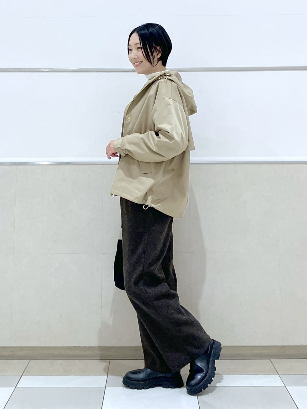 eriko さんの「Dessin｜【洗える】リブタートルネックニット」を使ったコーディネート