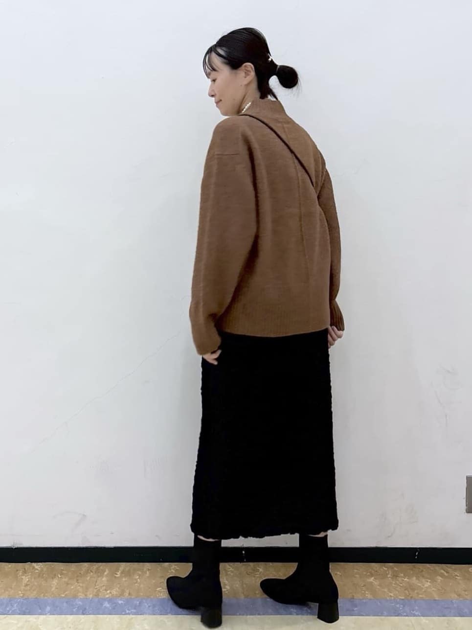 akariさんの「OPAQUE.CLIP｜ふわふわハイネックニット【洗濯機OK】」を使ったコーディネート