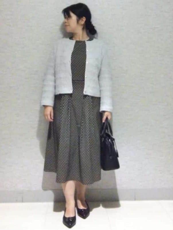 sakoさんの「Reflect｜【お食事会やお出かけに◎】ふんわりジャカード編みカーディガン」を使ったコーディネート