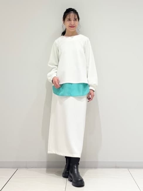 kayoさんの「INDIVI｜【コットン】シャツ切り替えカットソー」を使ったコーディネート