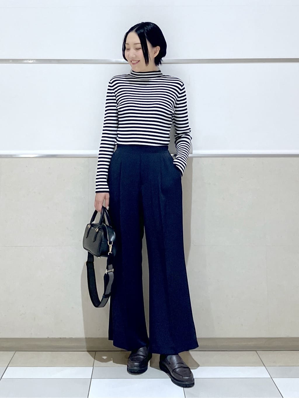 eriko さんの「Dessin｜【洗える】リブタートルネックニット」を使ったコーディネート