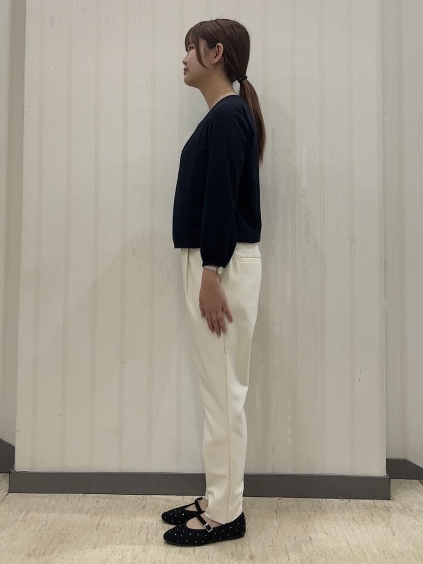 ちひさんの「INDIVI｜【洗える／透けにくい】ダイヤ柄プリントブラウス」を使ったコーディネート