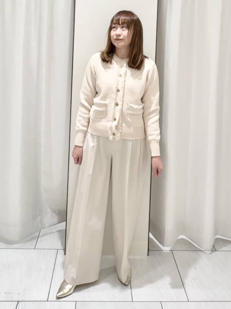 ʏᴜᴋɪᴋᴏさんの「UNTITLED｜【洗える/ウエスト後ろゴム】ウール混　タックワイドパンツ」を使ったコーディネート