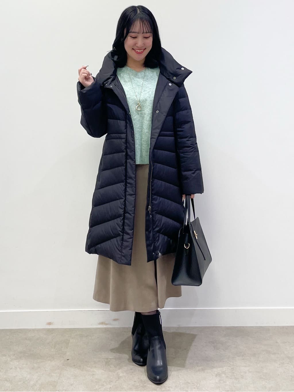 yukariさんの「Reflect｜【SS-4Lサイズ／ウエスト調整可】フーデッドロングダウンコート」を使ったコーディネート