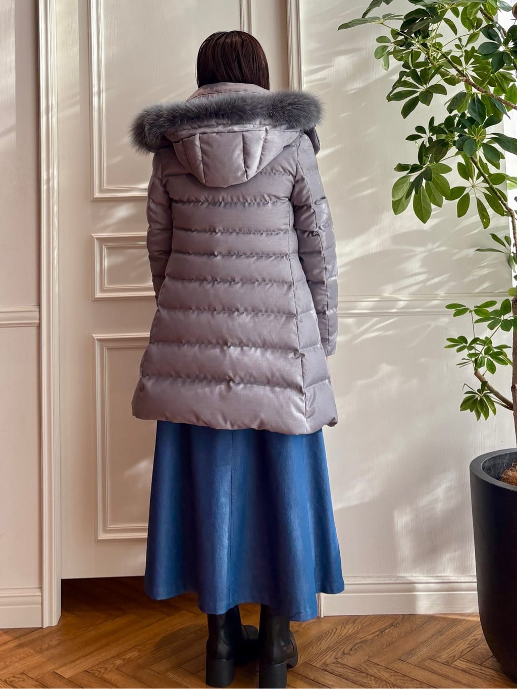 nakaoさんの「DRESSTERIOR｜【接触冷感/吸水速乾】クールタッチ デニムライク タックスカート」を使ったコーディネート