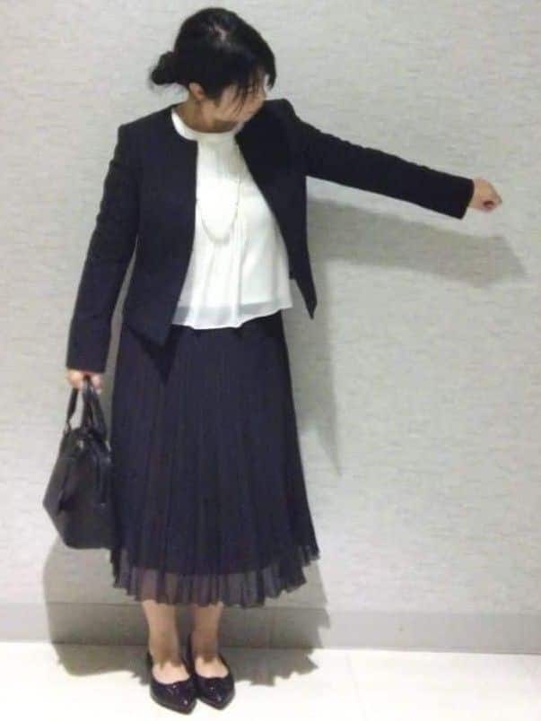 sakoさんの「Reflect｜【SS-4Lサイズ／フォーマル／セットアップ可】ツイードジャケット」を使ったコーディネート
