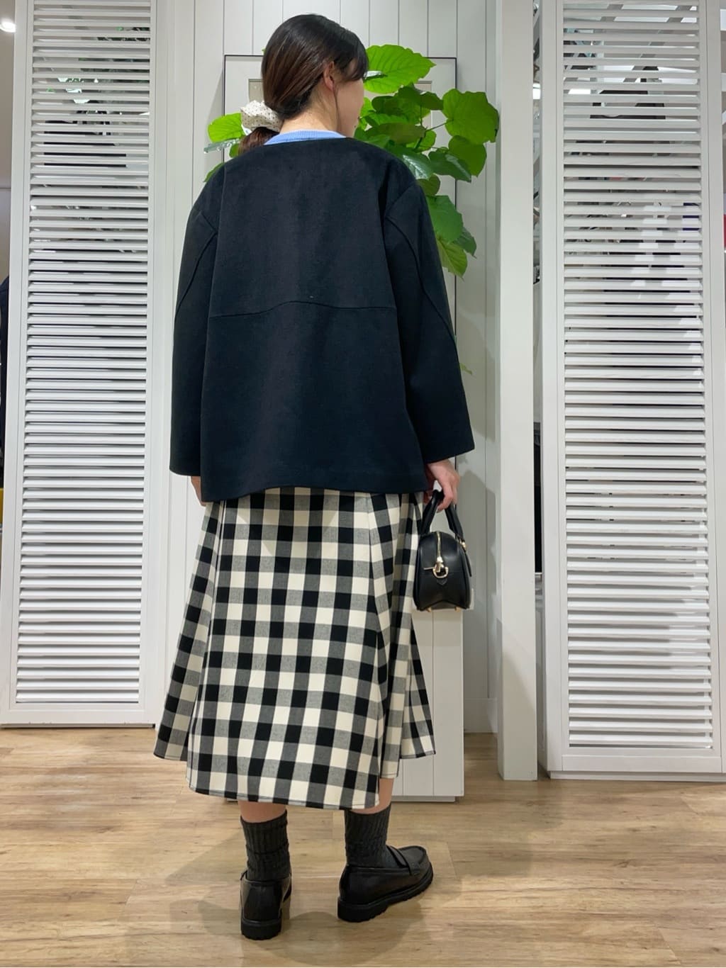 KANNAさんの「Dessin｜【洗える】ペイント風刺繍入り配色ラインニット」を使ったコーディネート