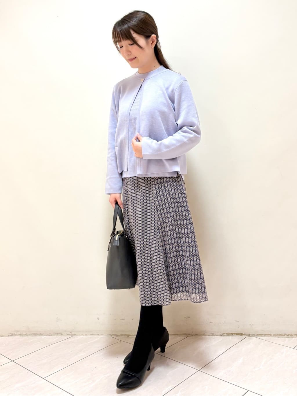 mikiさんの「Reflect｜【選べる5色／アンサンブル可】プチハイネックリブニット」を使ったコーディネート
