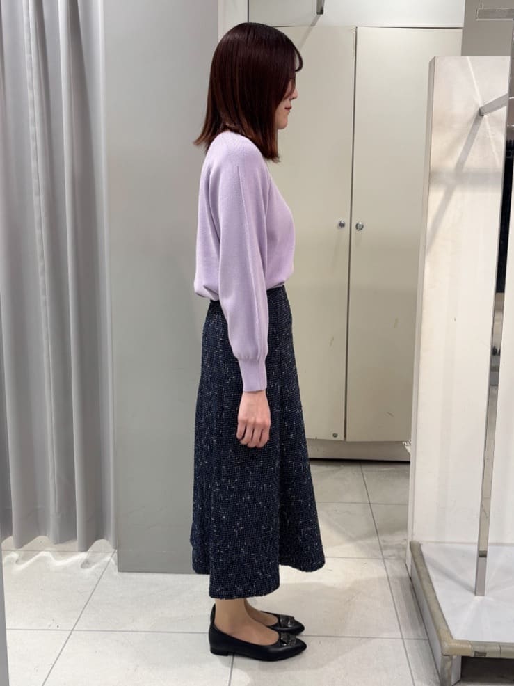 yuiさんの「Reflect｜【ゆったり着られる◎】ラグランスリーブニット」を使ったコーディネート