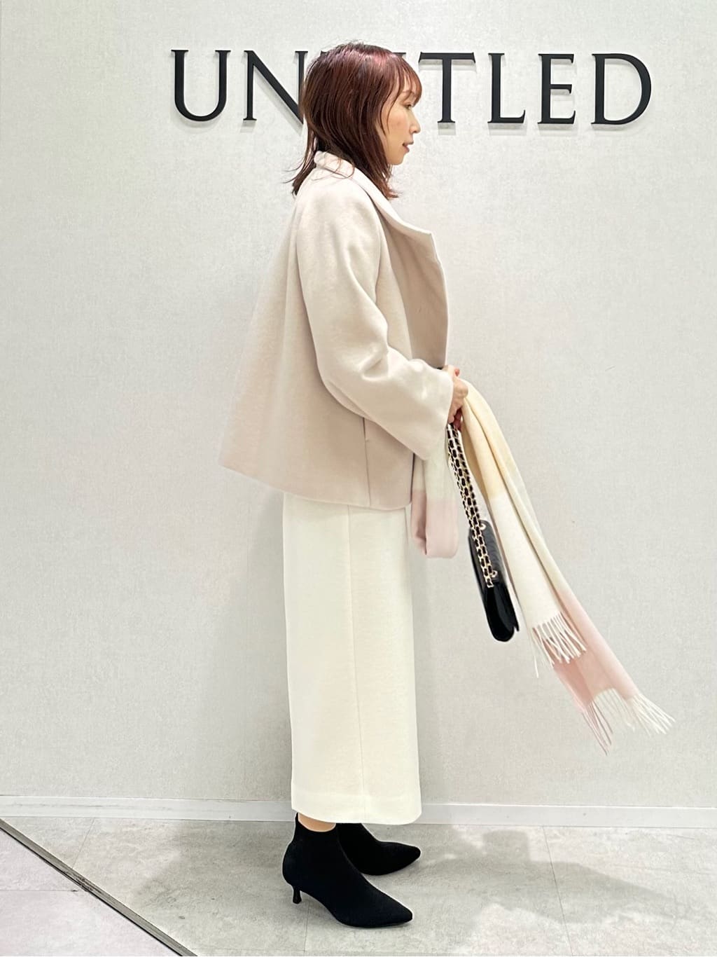 Miwaさんの「UNTITLED｜【着回しが効く／オンオフアウター】ウールショートコート」を使ったコーディネート