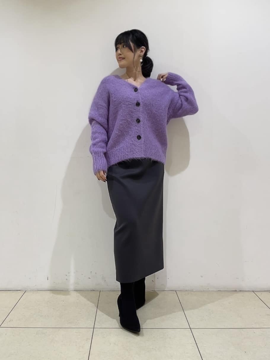 watanabeさんの「UNTITLED｜【ゆったり】アルパカ混シャギー カーディガン」を使ったコーディネート