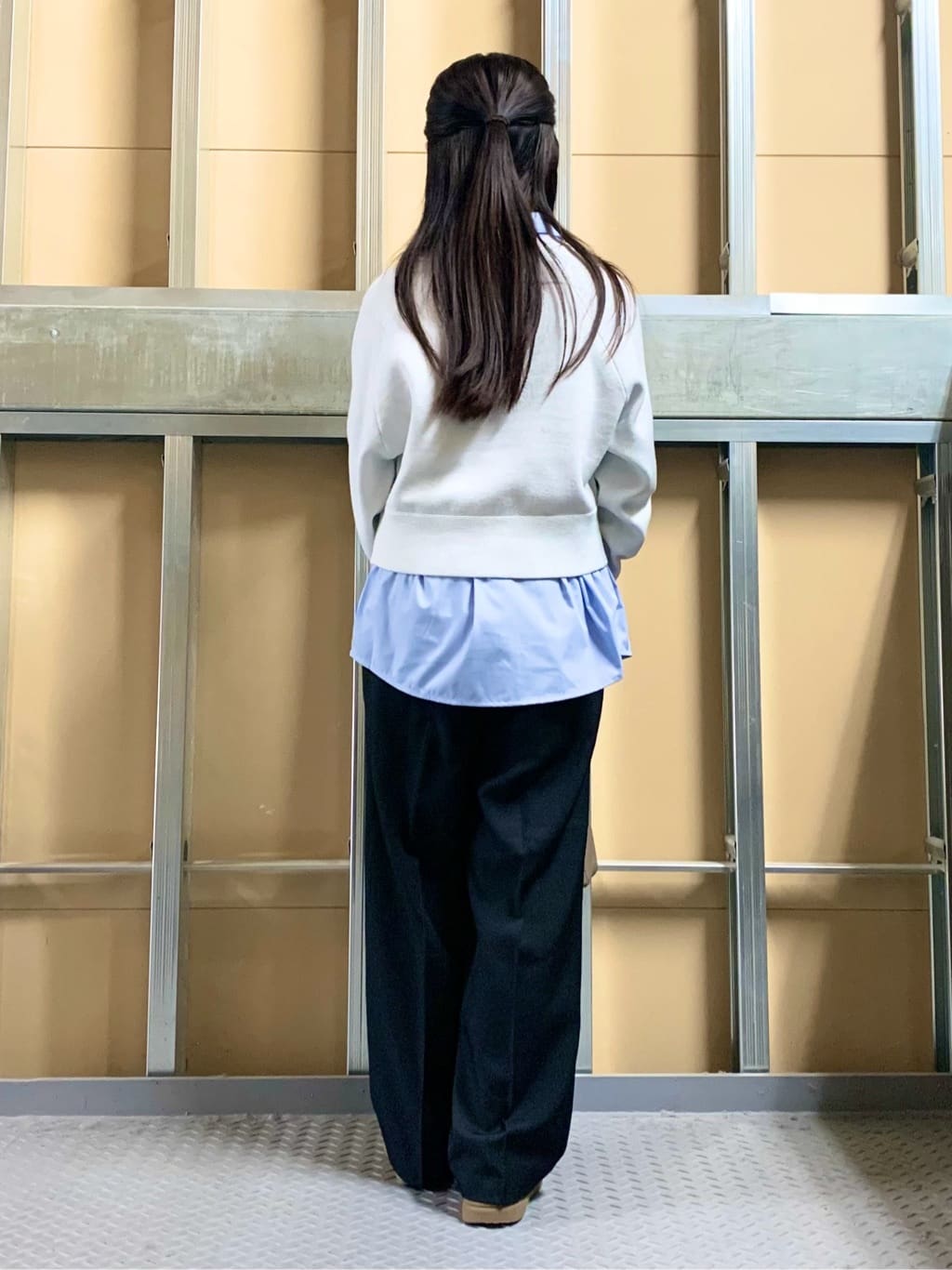 sahoさんの「THE SHOP TK｜【着丈が選べる】スウェットライクラメジャカードニット」を使ったコーディネート
