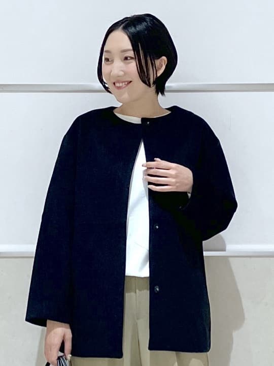 eriko さんの「Dessin｜【洗える】ウールブレンド後ろボタンニット」を使ったコーディネート