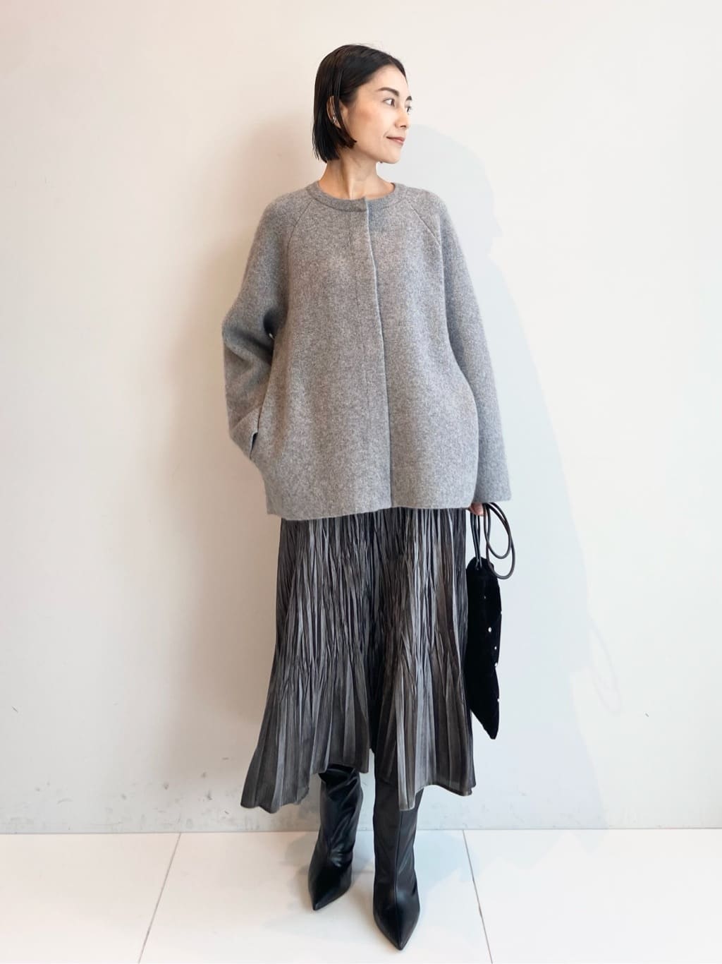 AYAさんの「UNTITLED｜【軽アウター/ミドル丈】ウールニットコーディガン」を使ったコーディネート