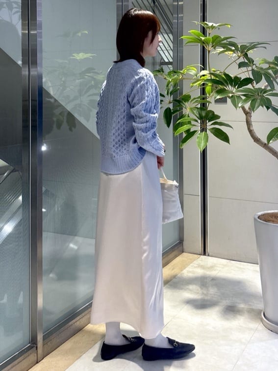 yukaさんの「UNTITLED｜【洗える】スポンディッシュ ケーブル柄ニット」を使ったコーディネート