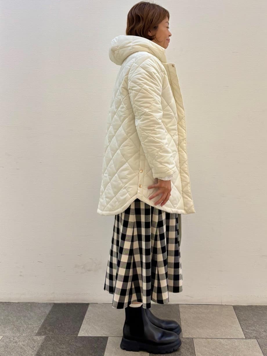 Haruさんの「Dessin｜【2WAY/洗える】中綿キルトコート」を使ったコーディネート