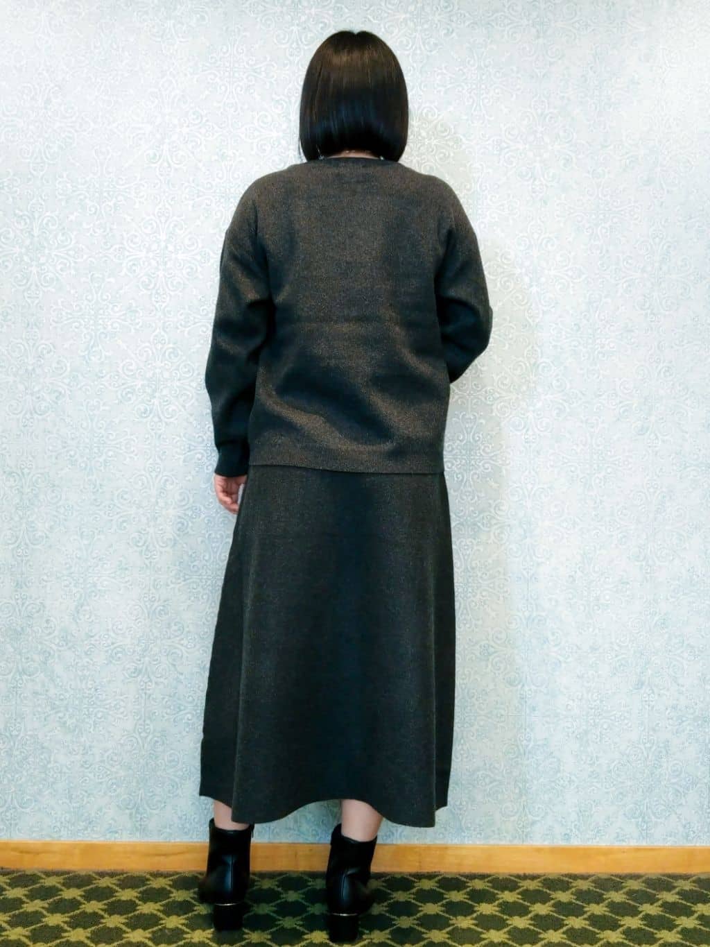 みいさんの「index｜サイド編地切替ニットトップス／セットアップ対応【洗濯機OK】」を使ったコーディネート