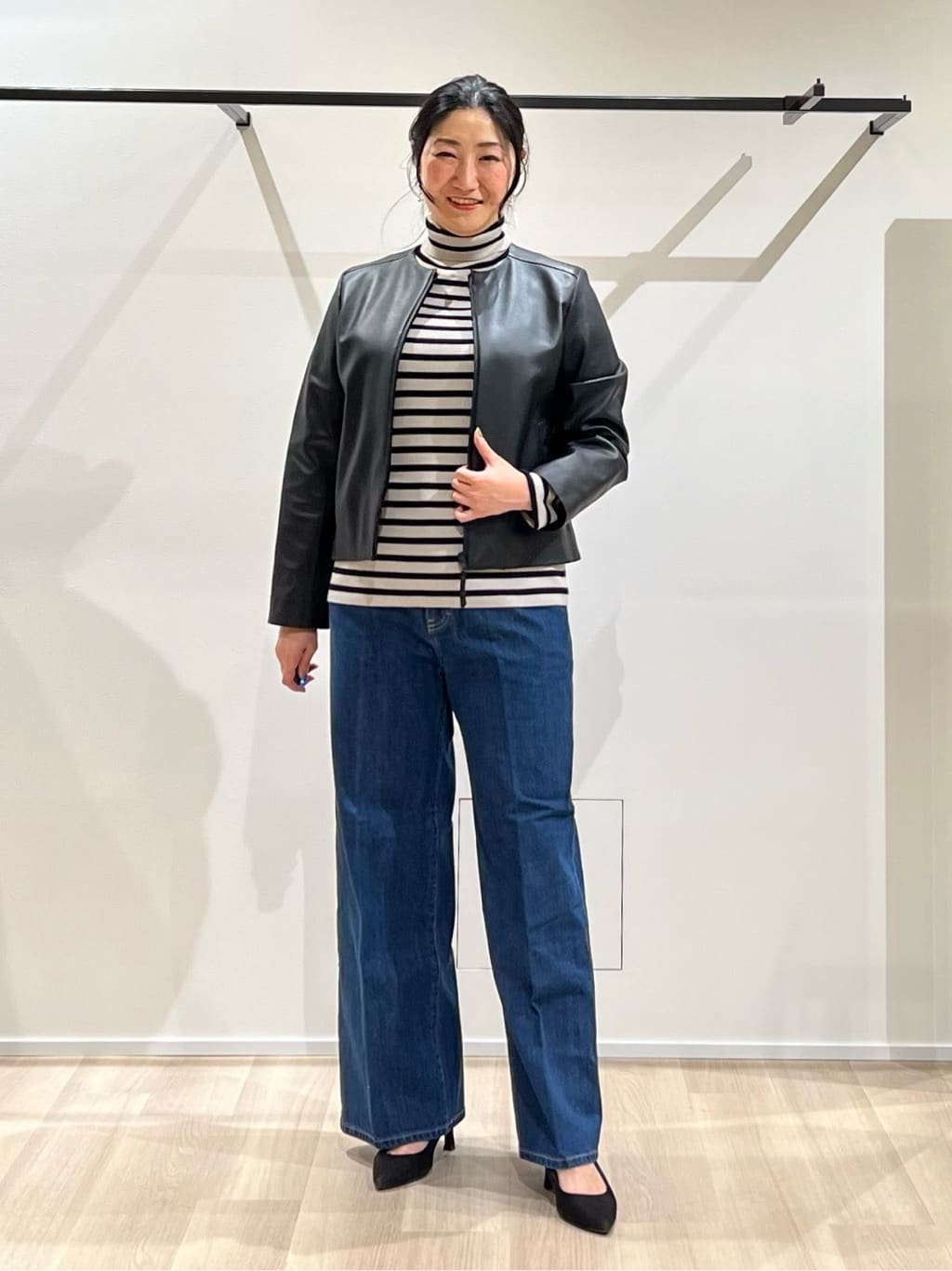 TOMOMIさんの「UNTITLED｜【洗える／毛玉になりにくい】エクストラファインウール リブタートルニット」を使ったコーディネート