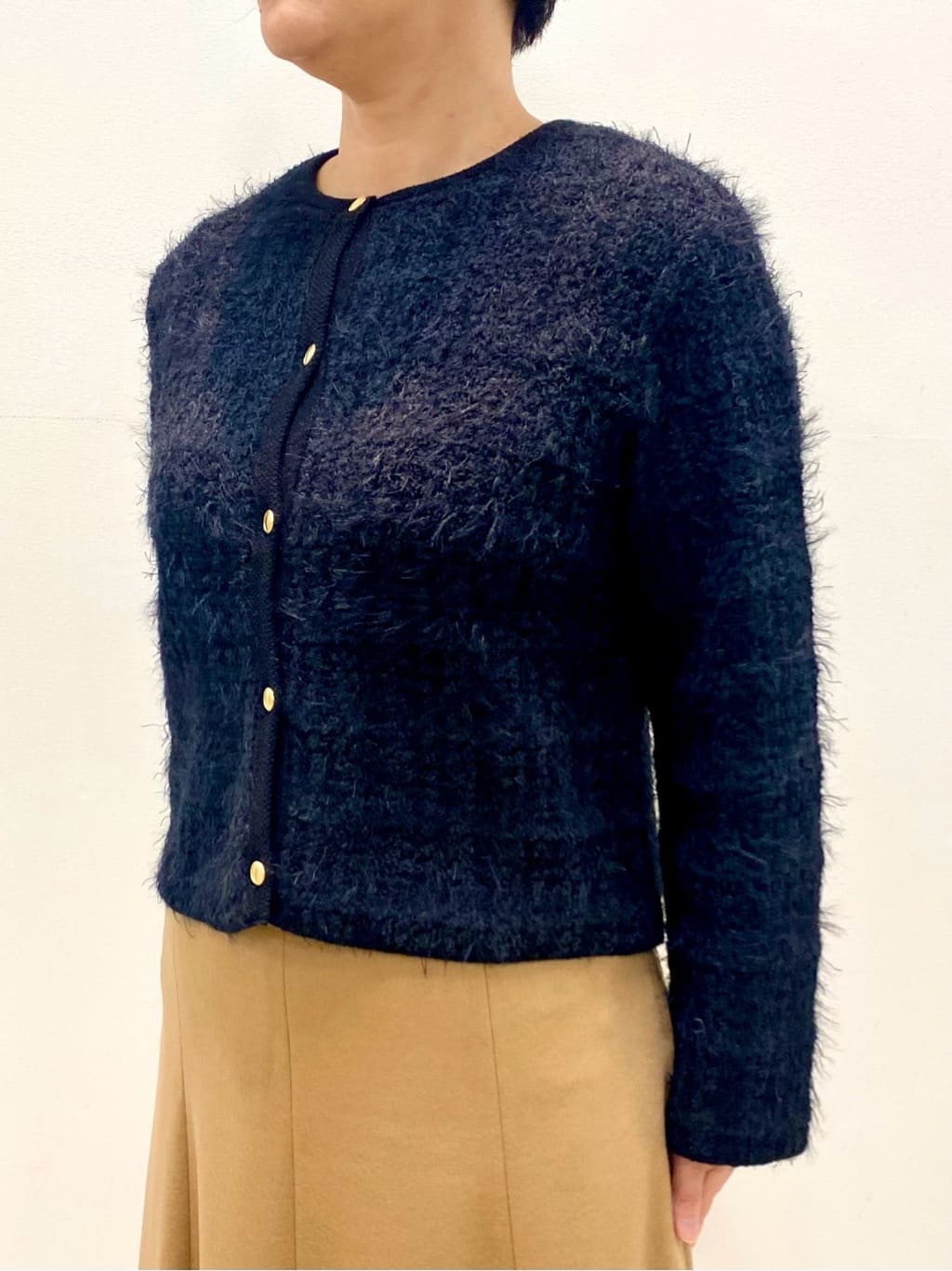 oharaさんの「Reflect｜【お食事会やお出かけに◎】ふんわりジャカード編みカーディガン」を使ったコーディネート