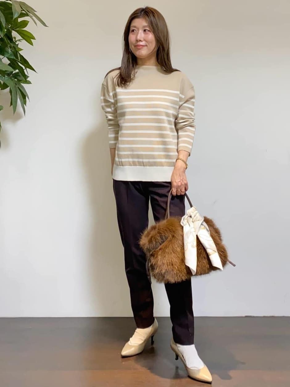 tomoさんの「UNTITLED｜【洗える】モックネックミラノリブニット」を使ったコーディネート