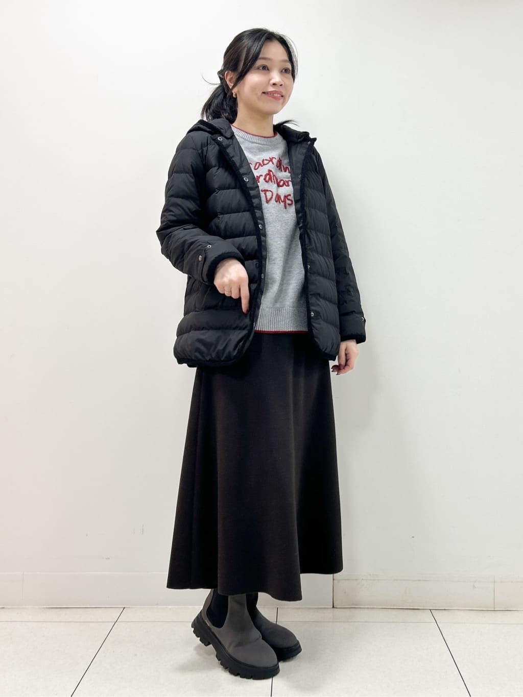 Kaiさんの「Dessin｜【撥水・2WAY】ミュラーダウンコートミドル丈」を使ったコーディネート