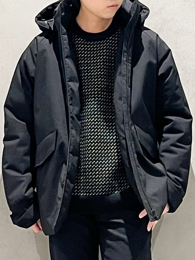 SHI-MAさんの「THE SHOP TK｜【軽くて、暖かい】SORONA／ソロナ 中綿ブルゾン 防風/軽量/洗濯機OK/フード脱着可」を使ったコーディネート
