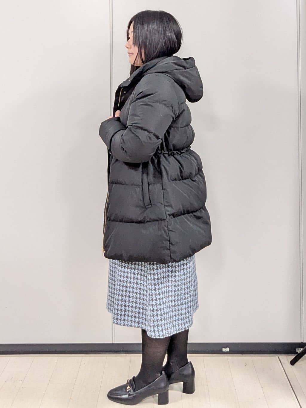 Nonさんの「index｜KAWADAダウンドロストミドルコート【撥水／洗濯機OK／2WAY／静電気防止裏地】《XS～3L》」を使ったコーディネート