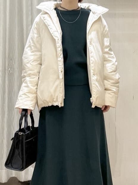 ga_riさんの「THE SHOP TK｜【ぎゅっとされているような暖かさ】撥水中綿ブルゾン」を使ったコーディネート