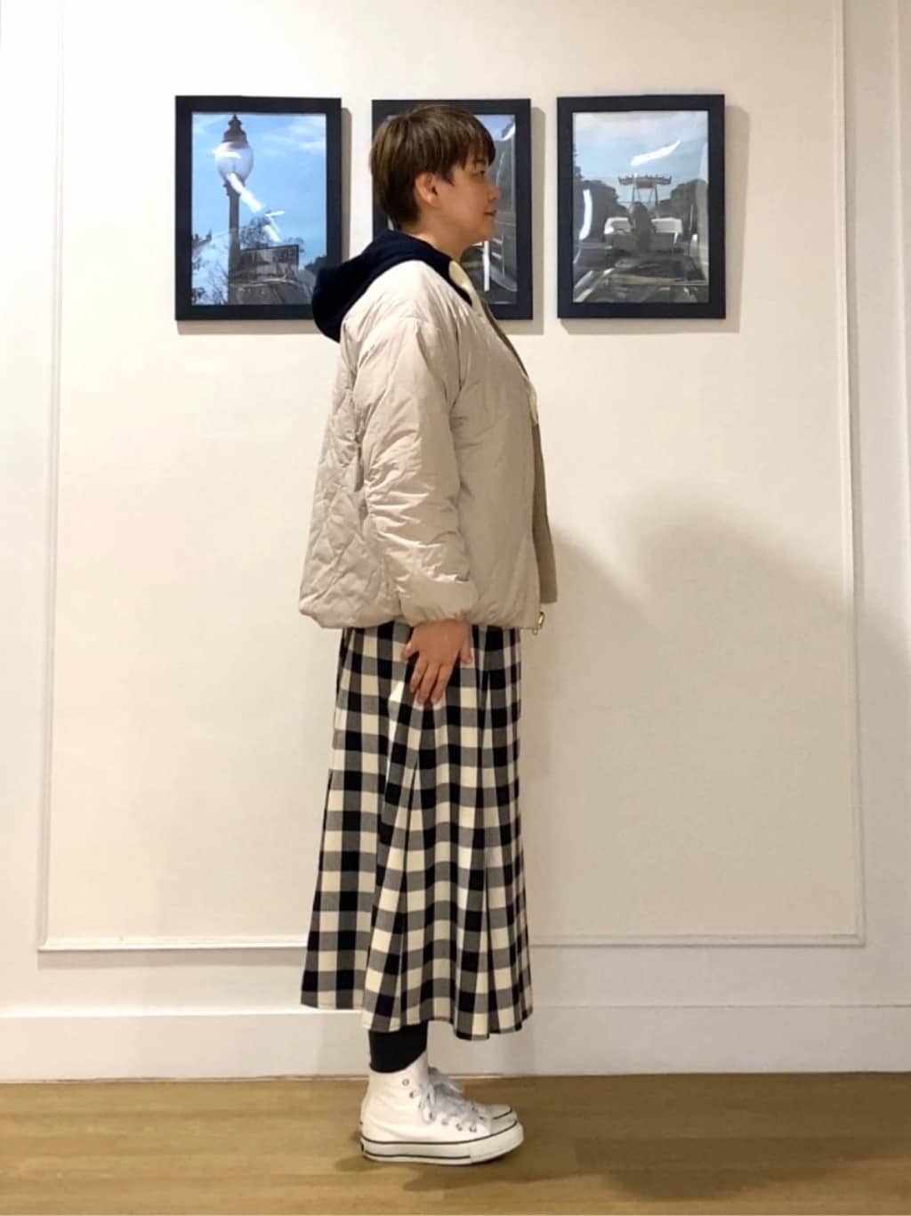 Hiroさんの「Dessin｜【2WAY】リバーシブルタフタボアアウター」を使ったコーディネート