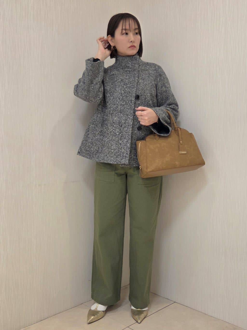 naokoさんの「UNTITLED｜【スタンドカラー/オンオフ使える】クラシカルツイードコート」を使ったコーディネート
