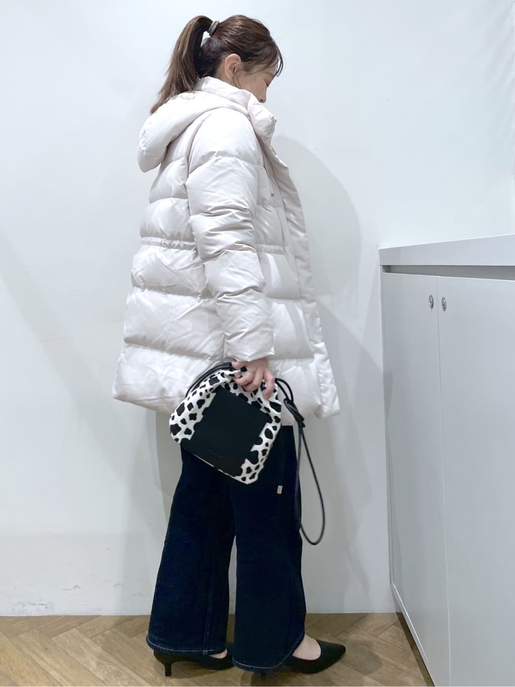 Junさんの「index｜KAWADAダウンドロストミドルコート【撥水／洗濯機OK／2WAY／静電気防止裏地】《XS～3L》」を使ったコーディネート